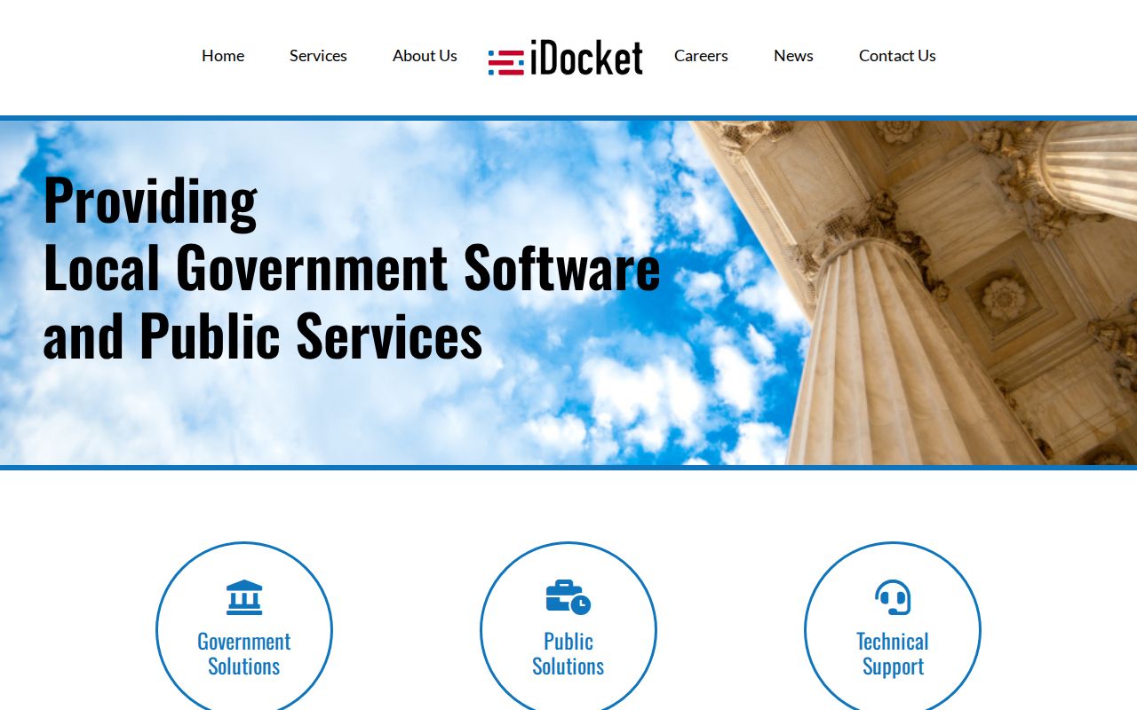 iDocket landing page linked by the Bee County District Clerk